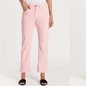 M.i.h. Jeans Pink Daily Drop Corduroy Crop Straight Leg Pant Size 31